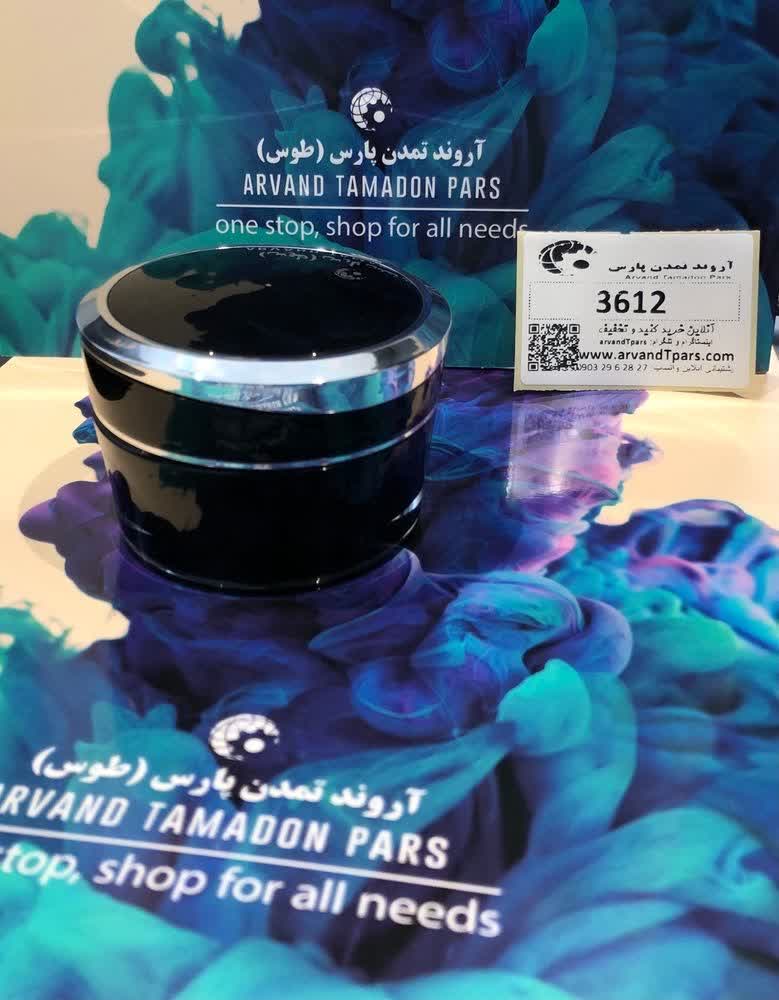 قوطی کرم کریستال مشکی دوجداره 50 گرمی - 3612